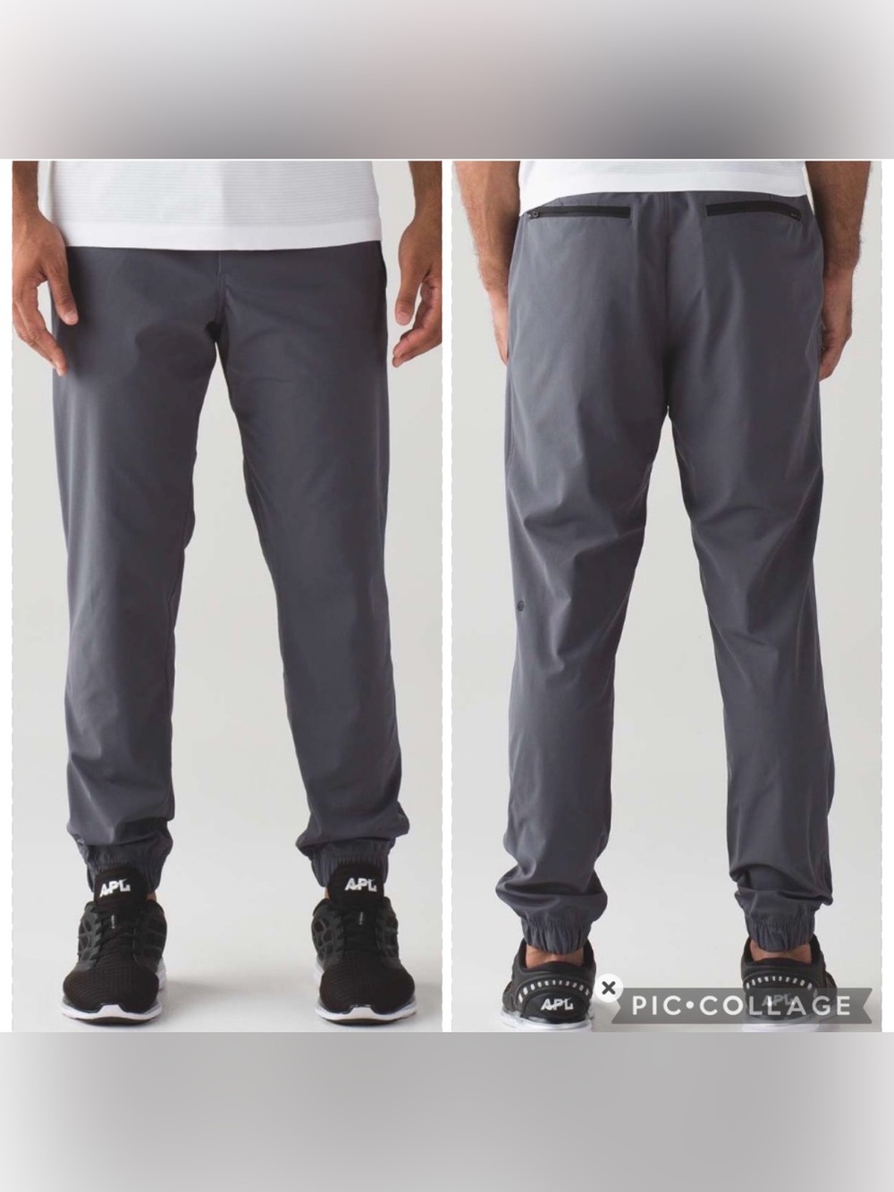 LULULEMON Mens Warpcity Jogger Pant Gray Black Sz M Athleisure Warpstreme